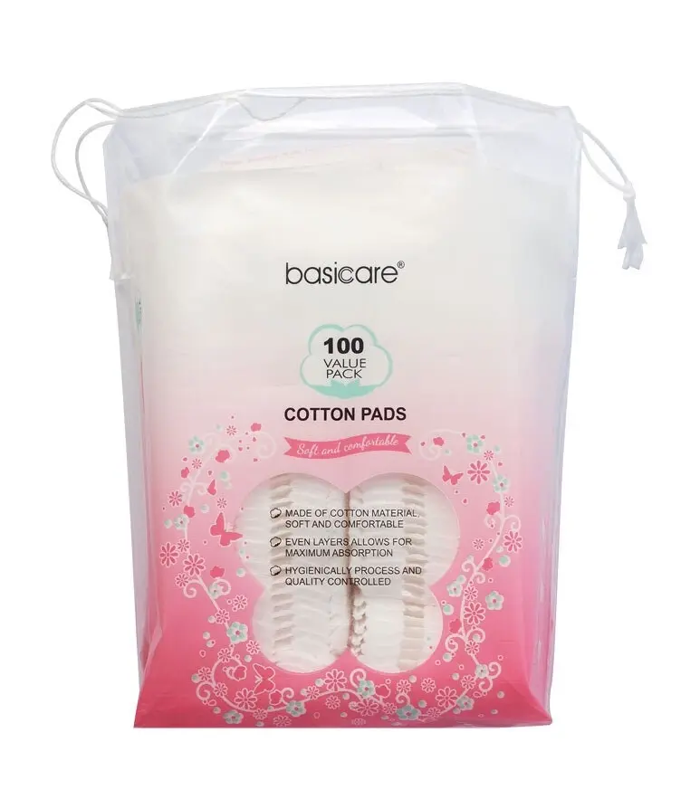 Basicare 100-Piece Thin Cotton Pads Value Pack