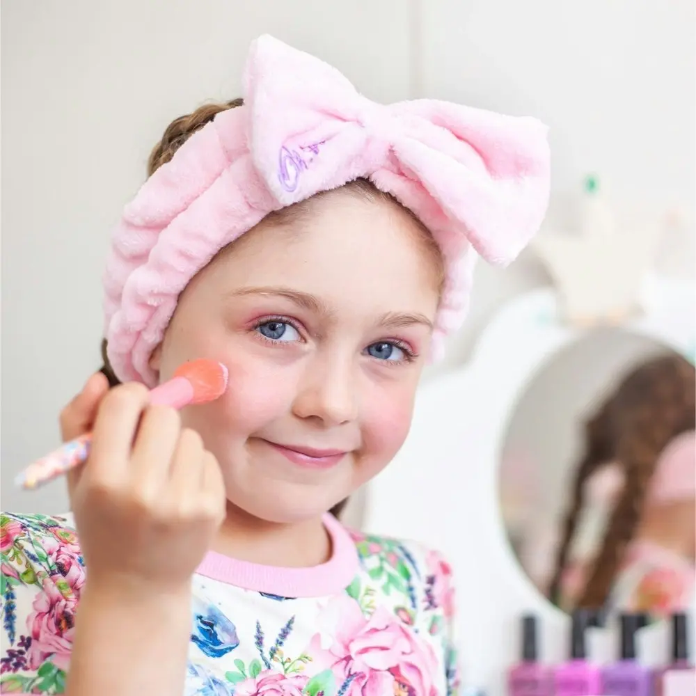 Oh Flossy Childrens Kids Pink Cosmetic Fluffy Headband