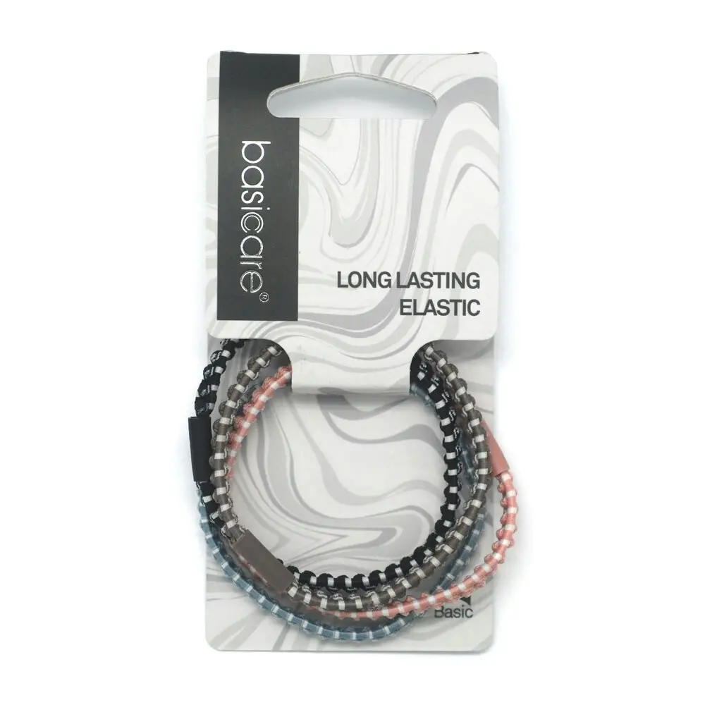 Basicare Long Elastic Hair Ties 4pcs