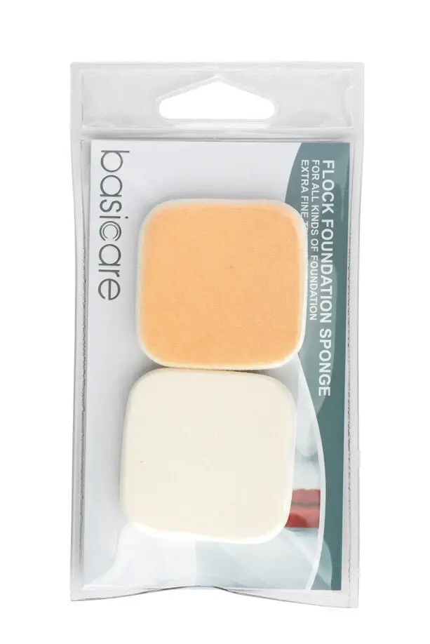 Basicare 2-Piece Flock Foundation Sponge Make Up Tools