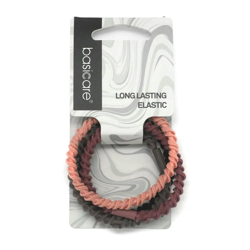 Basicare Long Elastic Hair Ties 4pcs