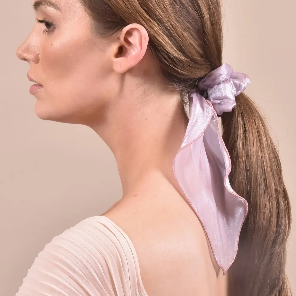 Culturesse Felicia High Gloss Bridal Style Scrunchie