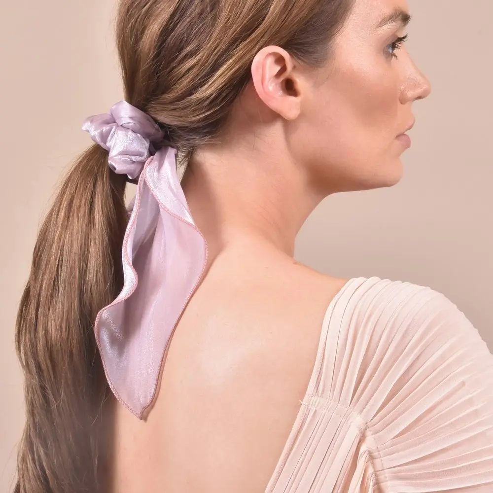 Culturesse Felicia High Gloss Bridal Style Scrunchie