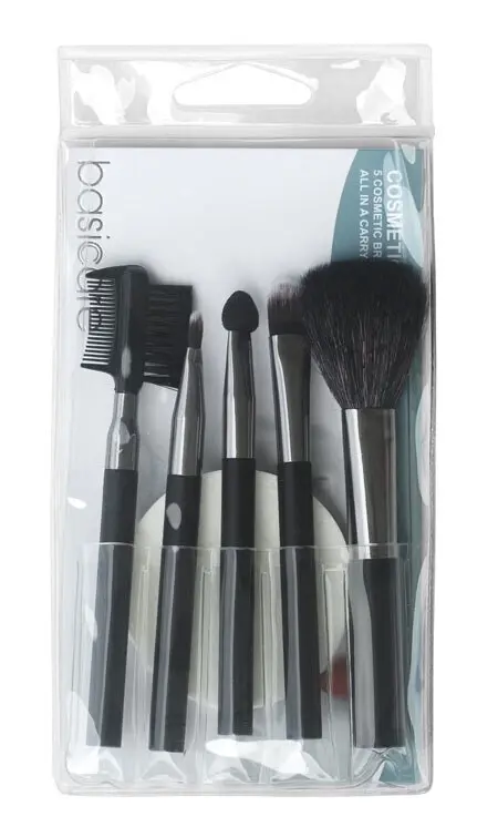 Basicare 5-Piece Cosmetic Application Brush Set