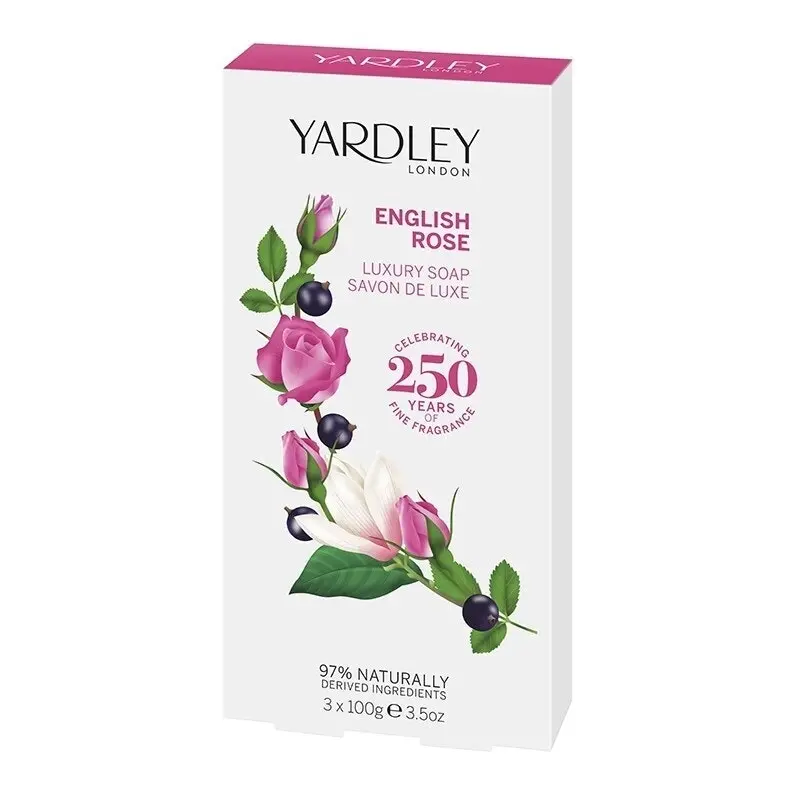 Yardley English Rose Luxury Soap Boxed 100g x 3