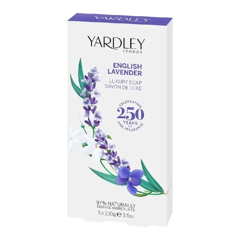 Yardley English Lavender Luxury Soap Boxed 100g x 3