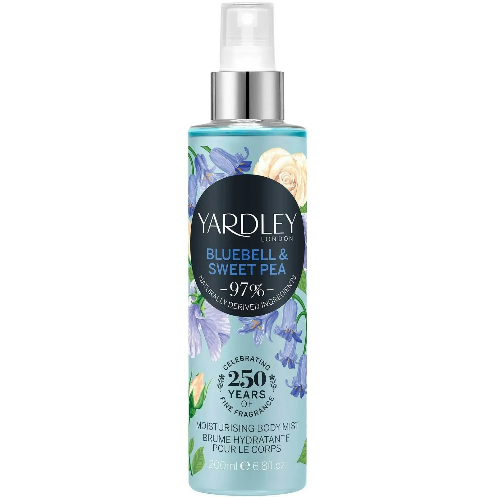 Yardley Bluebell & Sweet Pea Moisturising Fragrance Body Mist 200ml