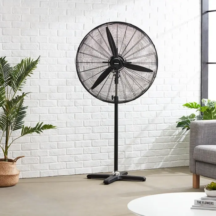 Dimplex Matte Black 220W Electric 75cm High Velocity Pedestal Floor Fan/Cooler