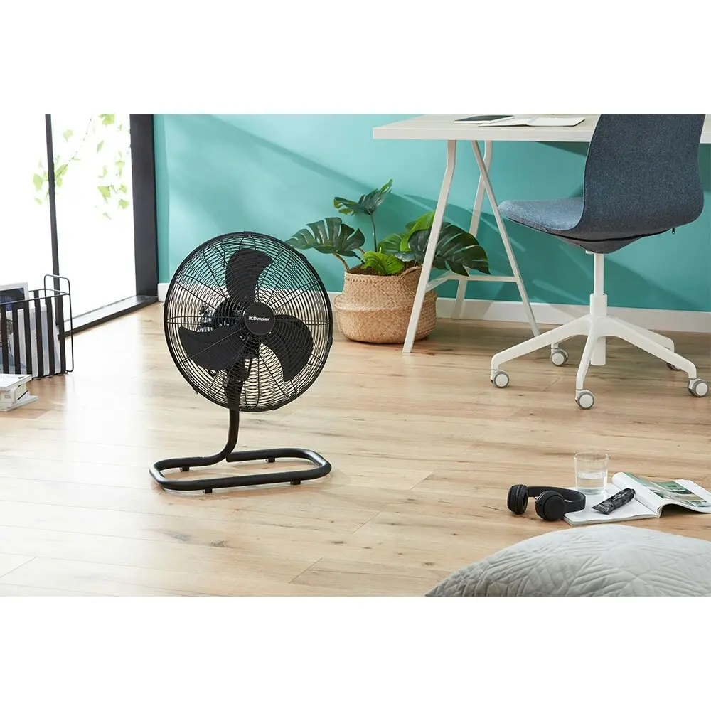 Dimplex 50cm High Velocity Oscillating Floor Fan Black Home Air Cooling