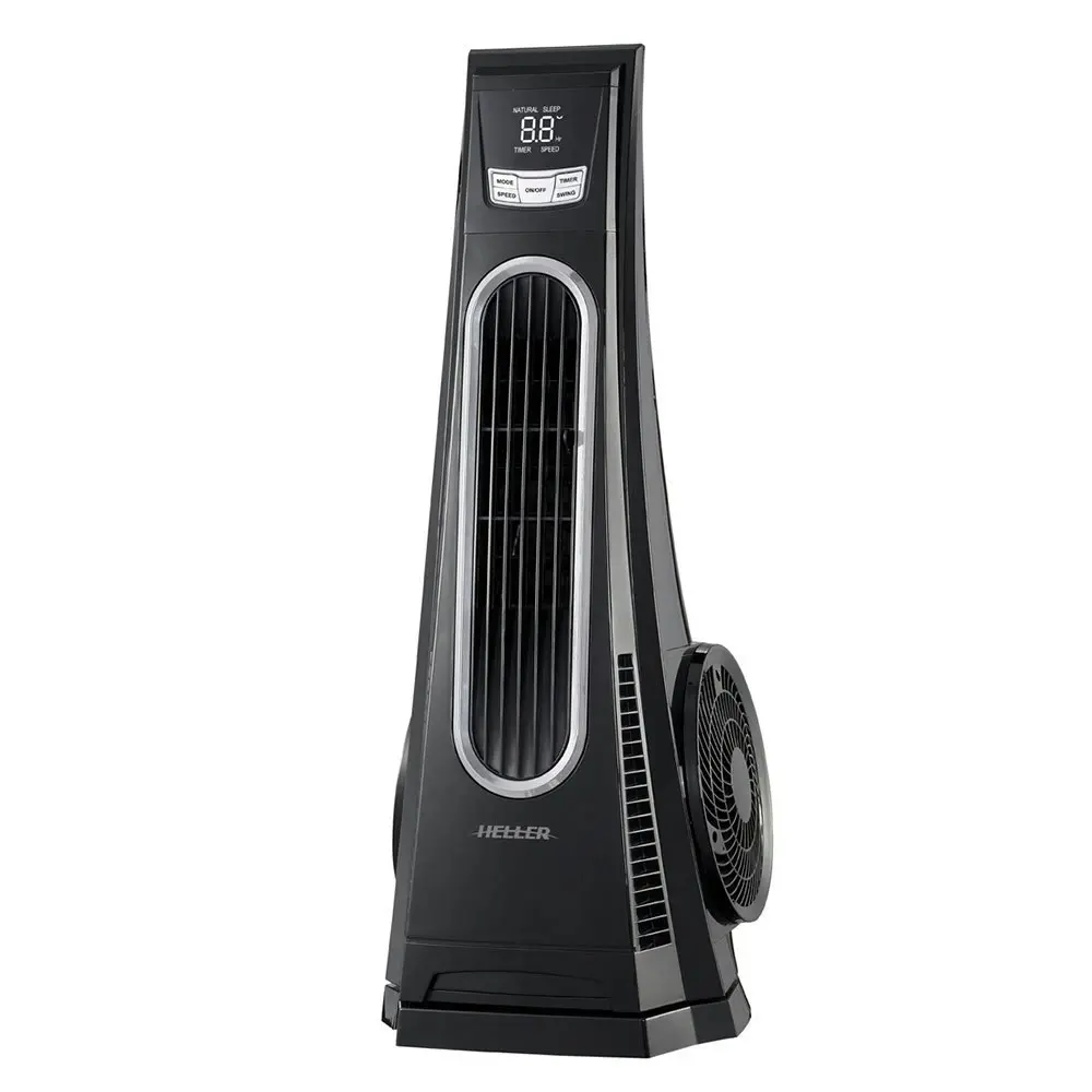 100w Heller 3 Speed 75cm Tower Fan Air Cooler w Remote Control Oscillation