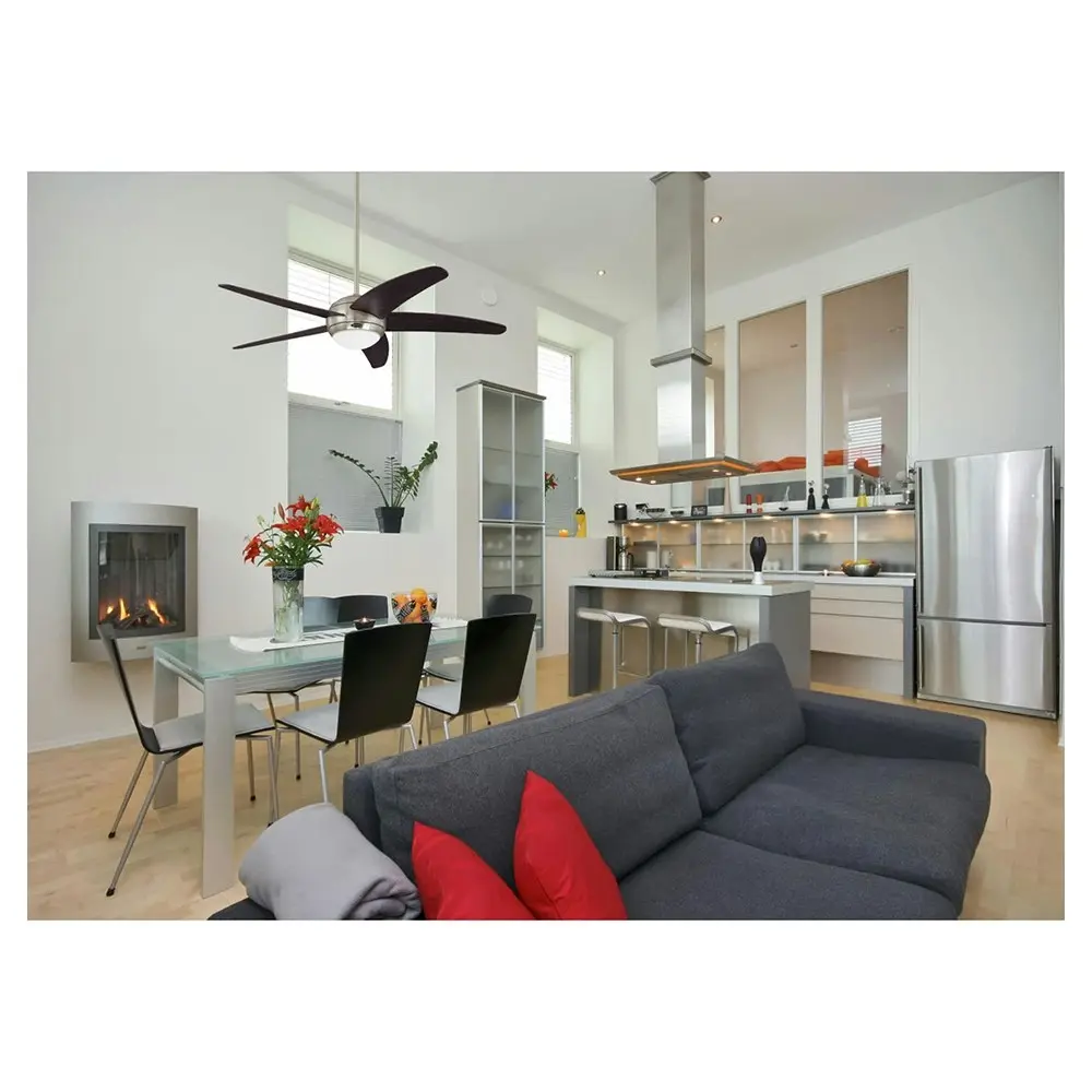 Westinghouse 132cm Brendan Ceiling Fan Reverse Airflow/17W LED Light Chrome