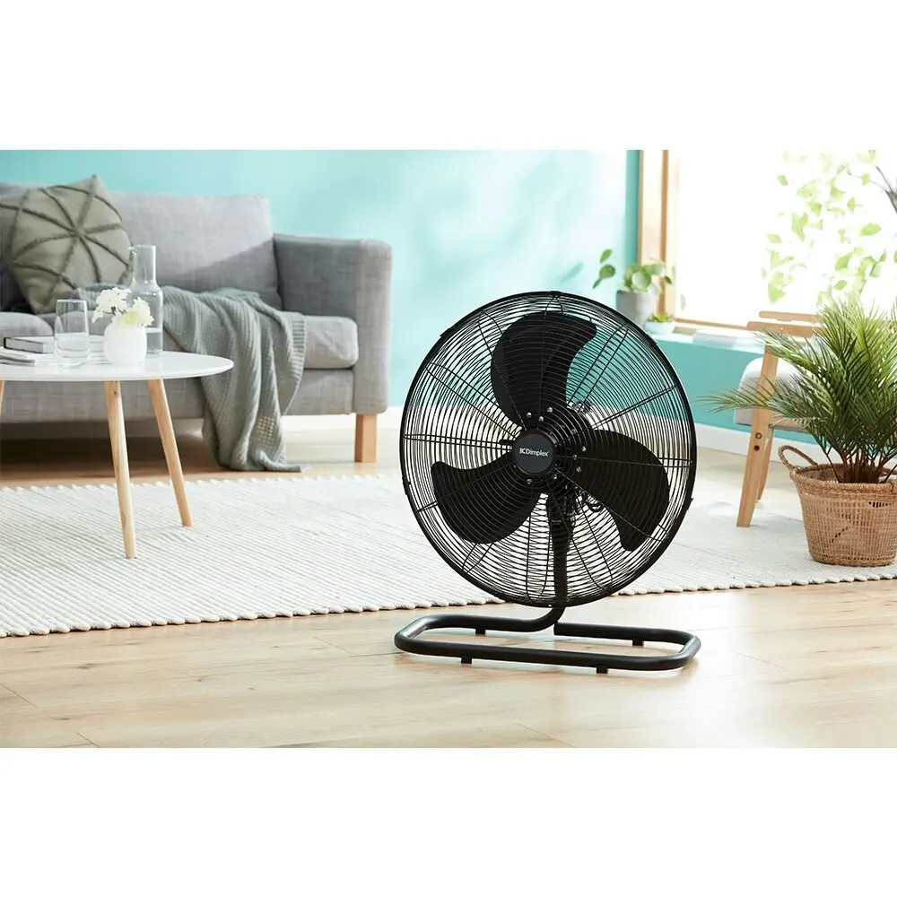 Dimplex 40cm High Velocity Oscillating Floor Fan Black Home Air Cooling