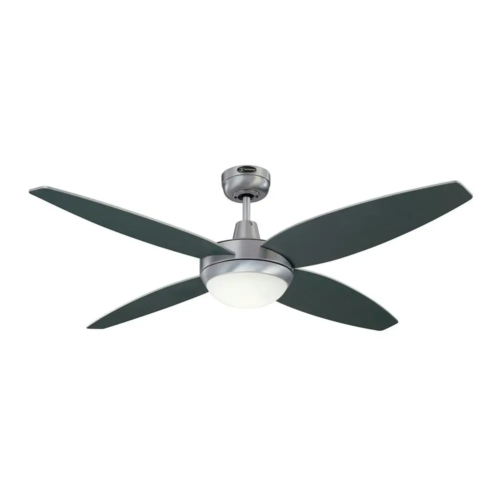 Westinghouse 132cm Havanna Ceiling Fan Reversible Blade/Airflow/Light Aluminium