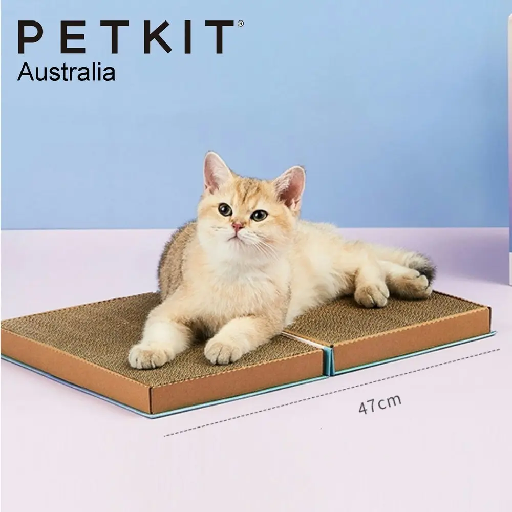 Petkit 30cm Catpedia Corrugated Paper Book Pets Cat Toy Scratcher w/Catnip Blue