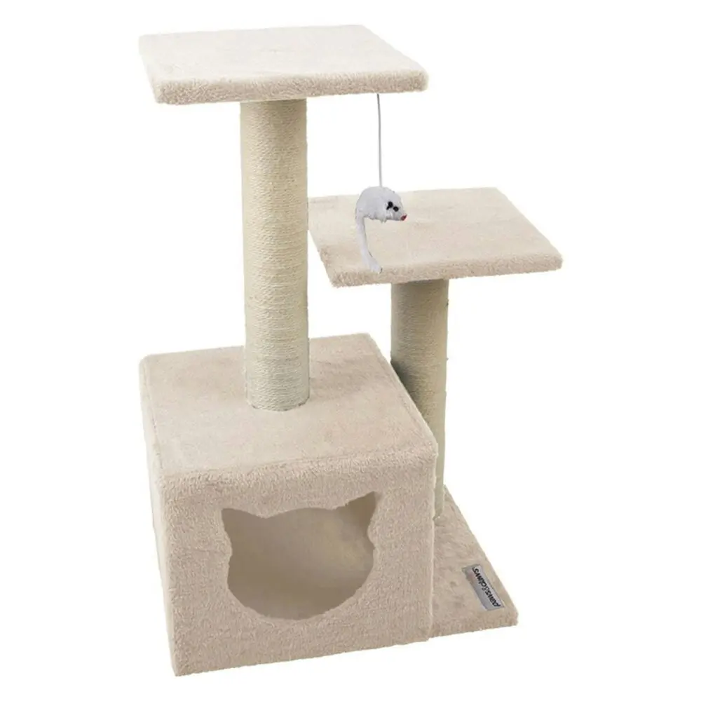 Paws & Claws 63cm Catsby Cats Scratching Post Platform Hideaway Tower Assorted