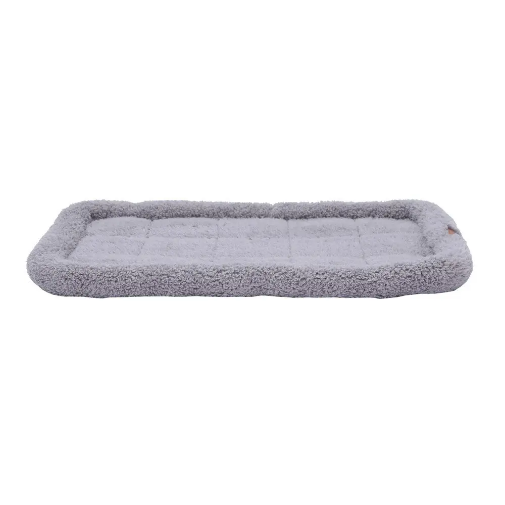 Paws & Claws Sherpa Crate/Carrier Cushion/Mattress Pet Dog 75x45cm Medium GRY