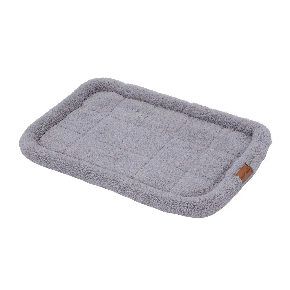 Paws & Claws Sherpa Crate/Carrier Cushion/Mattress Pet Dog 75x45cm Medium GRY