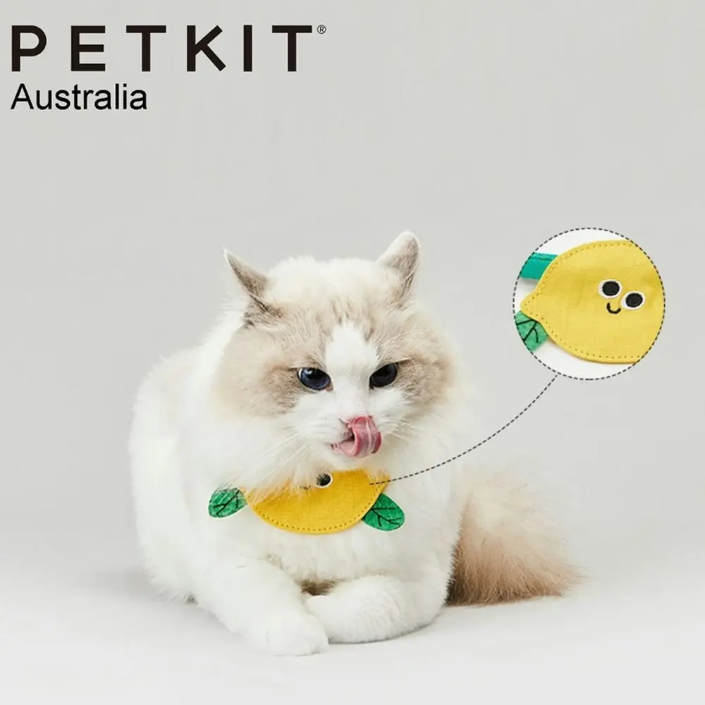 Petkit 13cm Adjustable Pet Saliva Towel/Bib Collar Wedding/Party Accessory Lemon