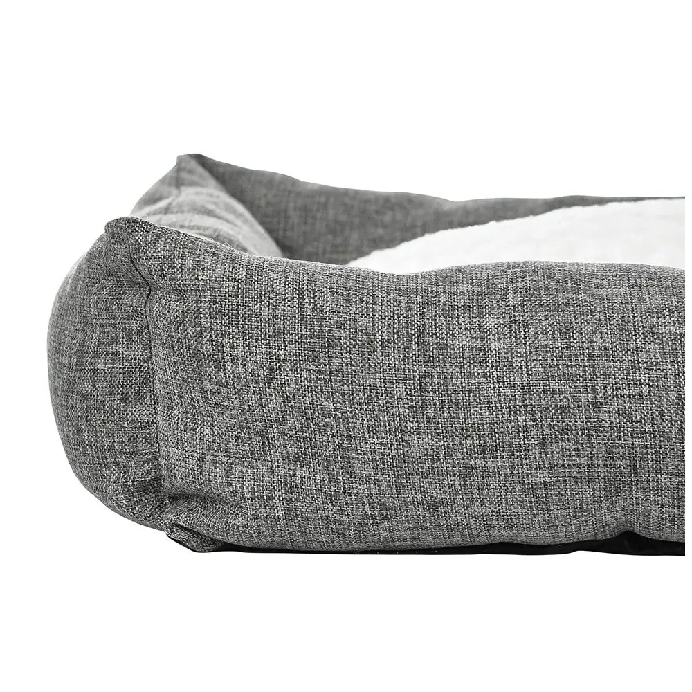 M-Pets Large 95 x 75 x 22 cm Oleron Dog/Pet Basket/Bed Non Slip Dark Grey