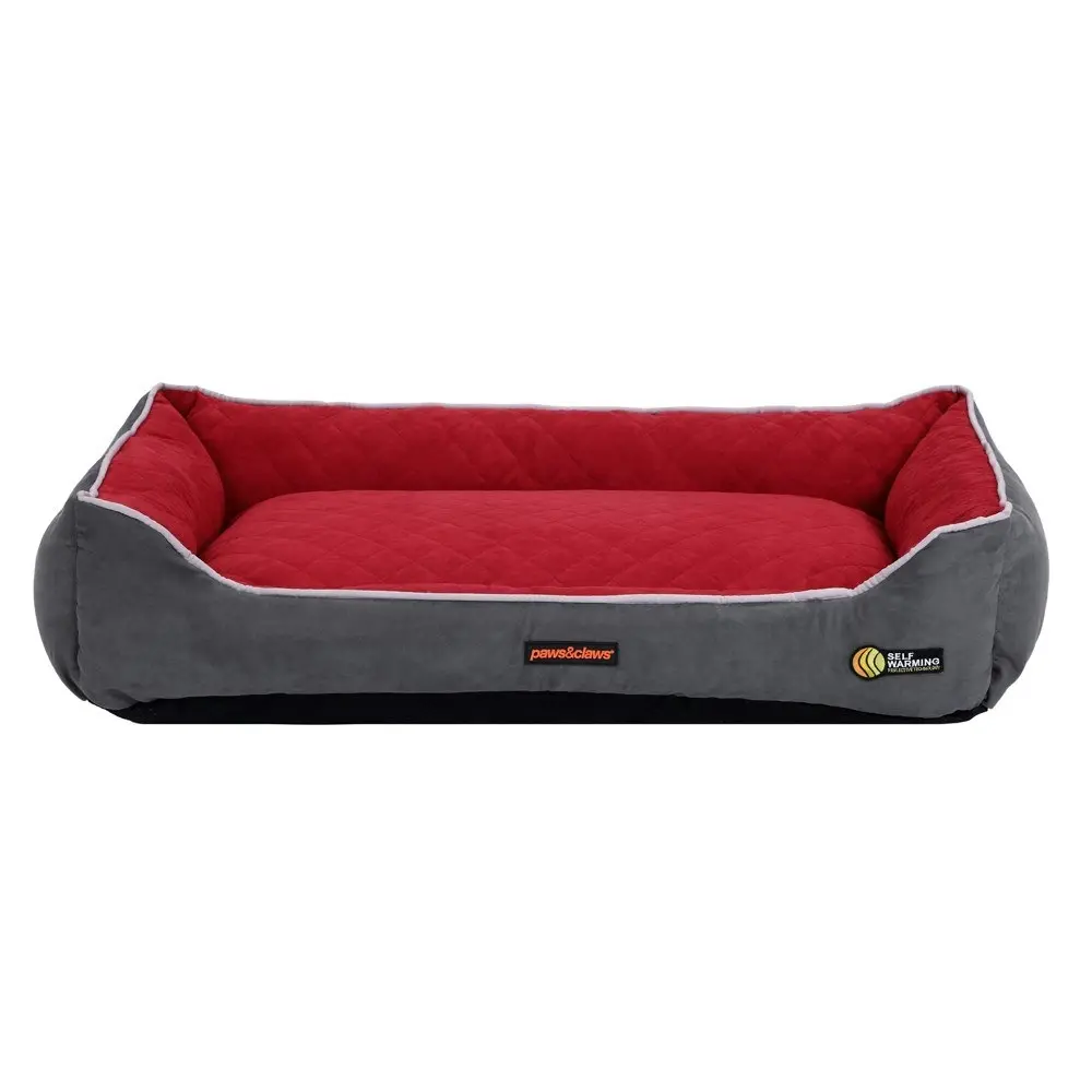 Paws & Claws Self Warming/Thermal Insulated Walled 90x60cm Pet/Dog Bed Large