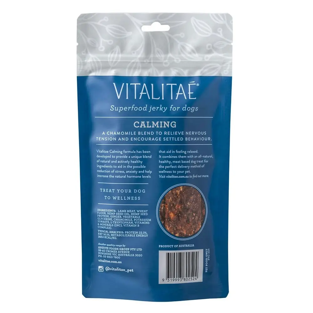 Vitalitae 150g Natural Wellness Treat Jerky Calming Hemp Oil/Protein Pet/Dog