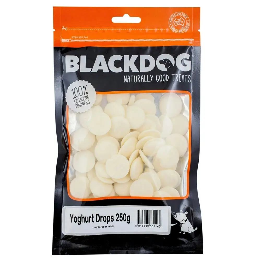 2x Blackdog 250g Naturally Good Pet/Dog Yoghurt Drops Healthy Treats/Food/Reward