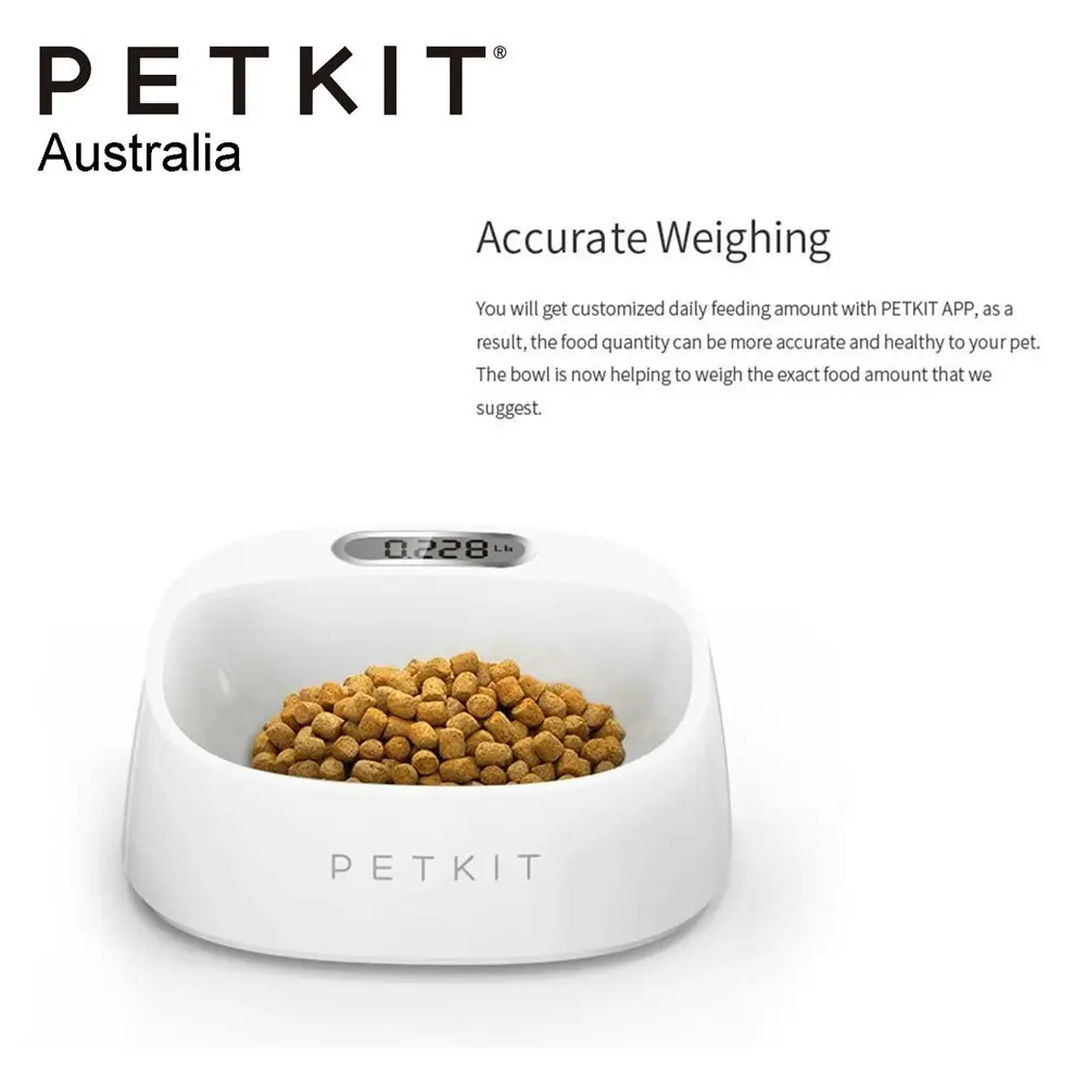 Petkit Fresh 18cm Smart Digital Scale Feeding Dish Bowl Pet Dog Cat Feeder White