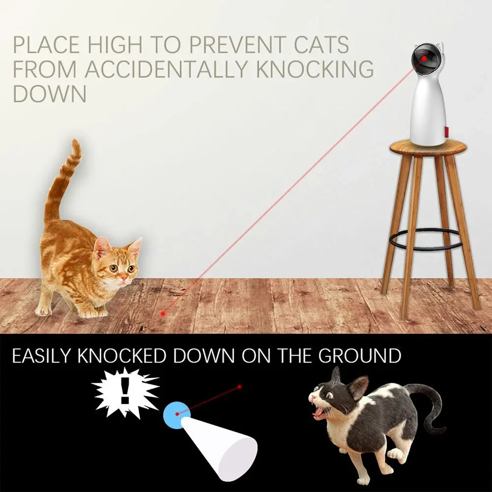 Bentopal Laser Light Teasing Cat/Kitten Pets USB/Battery Powered Interactive Toy