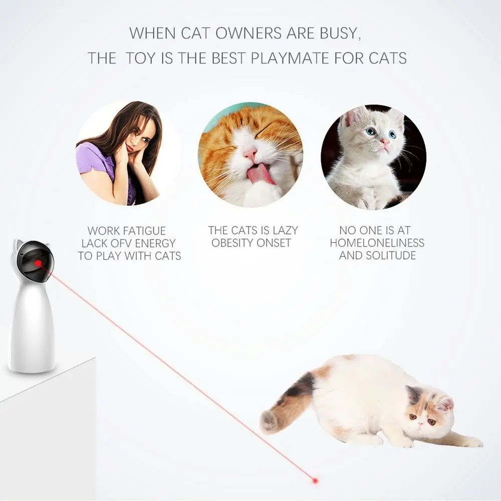 Bentopal Laser Light Teasing Cat/Kitten Pets USB/Battery Powered Interactive Toy