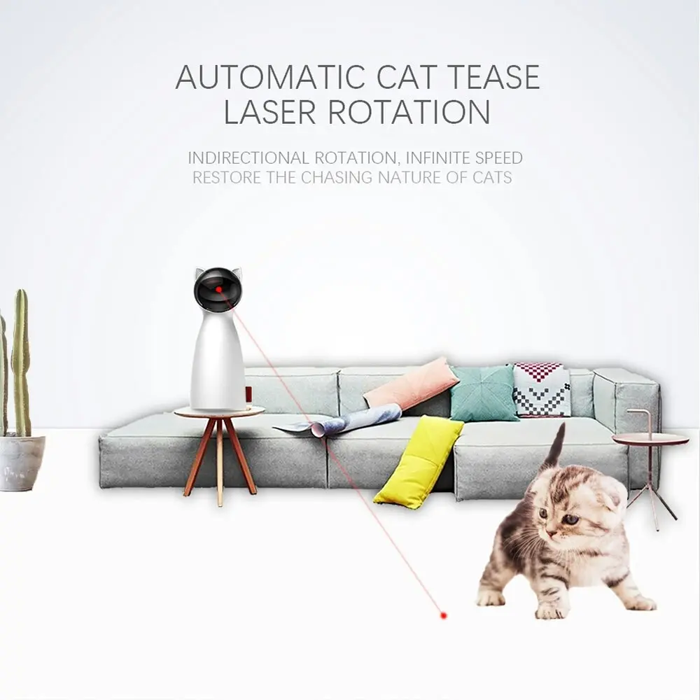 Bentopal Laser Light Teasing Cat/Kitten Pets USB/Battery Powered Interactive Toy