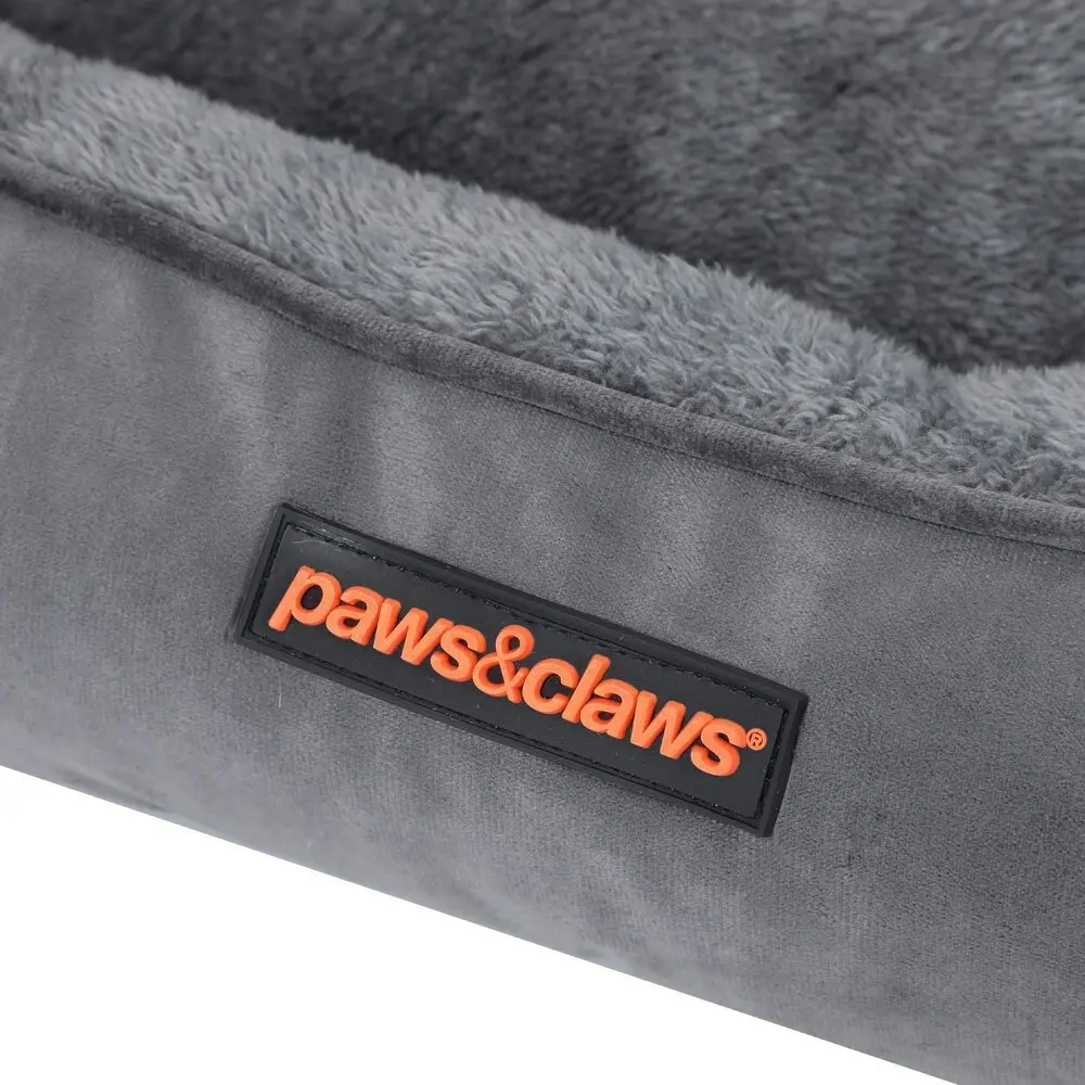 Paws & Claws 60x50cm Moscow Walled Pet Dog Sleeping Cushion Bed Small Grey