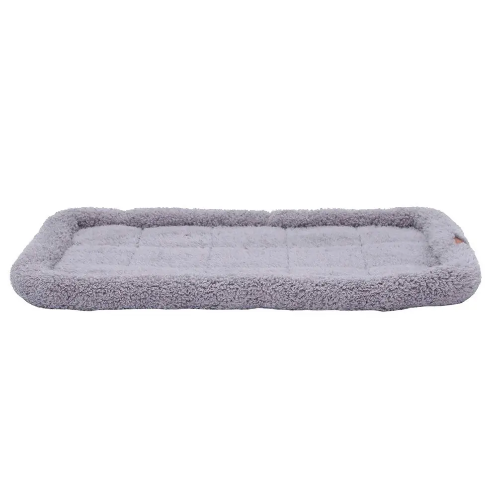 Paws & Claws Sherpa Crate/Carrier Cushion/Mattress Pet Dog 90x57cm Large Grey