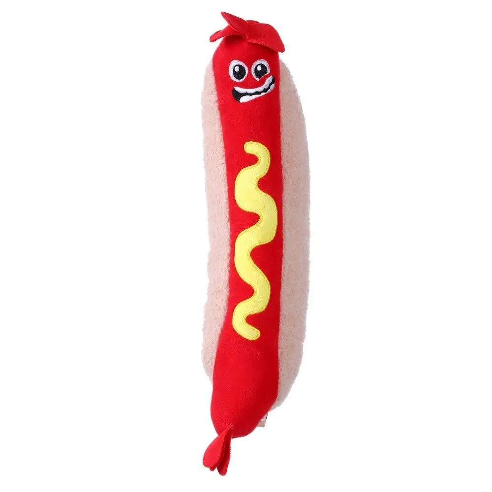 Paws And Claws 40cm Fast Food Mega Hotdog Dog/Pet/Cat Plush/Soft Toy w/ Squeaker