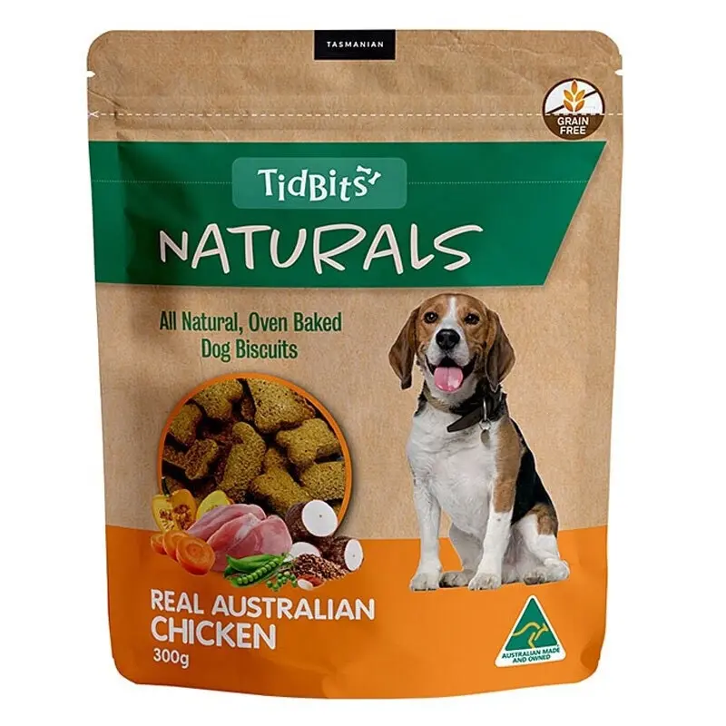 2x Tidbits 300g Naturals Dog/Pet Biscuits Treats Chews Chicken Healthy Omega-3