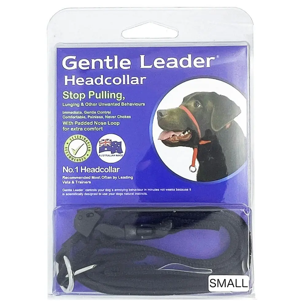 Gentle Leader 5-10kgs Dog Head Collar S Black Dog/Pet/Puppy Training Harness