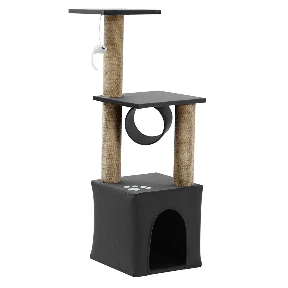 Paws & Claws Catsby 65cm Elsternwick Cat Tree Scratch House Furniture Charcoal