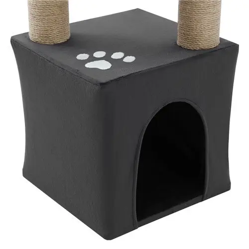 Paws & Claws Catsby 65cm Elsternwick Cat Tree Scratch House Furniture Charcoal