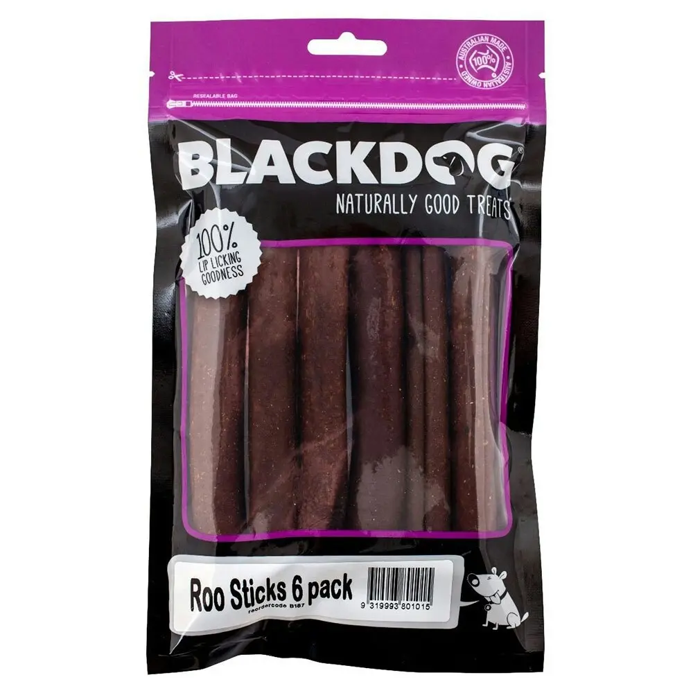 12x Blackdog Naturally Good Pet/Dog Kangaroo Sticks Healthy Treat/Reward/Food