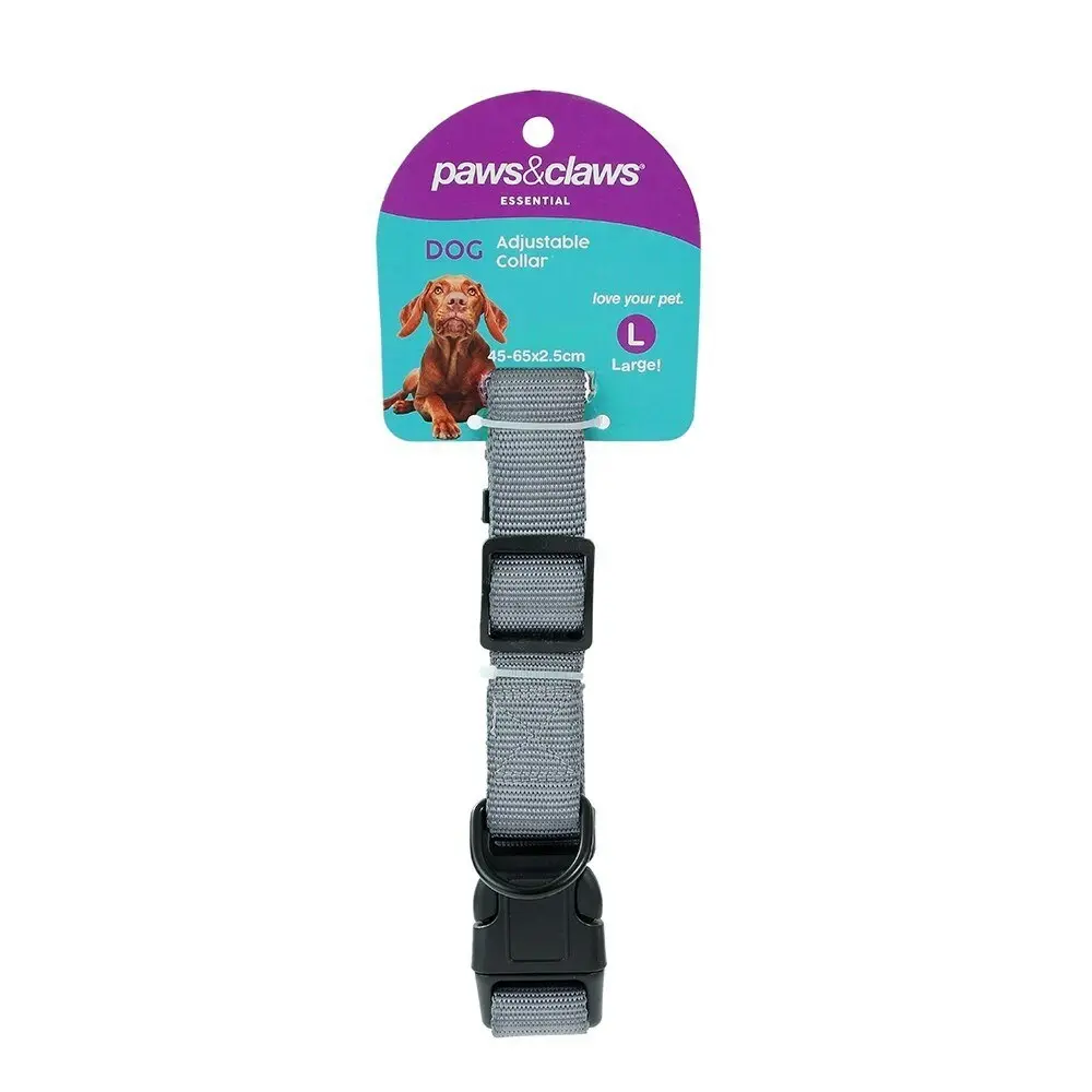 Paws & Claws Adjustable Pets/Dogs Collar/Harness/Straps 46-65cm Large Assorted