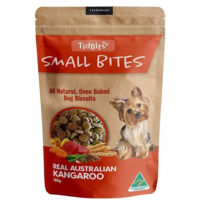 2x Tidbits 180g Small Bites Dog/Pet Biscuits Kangaroo Treats Healthy Oven Baked