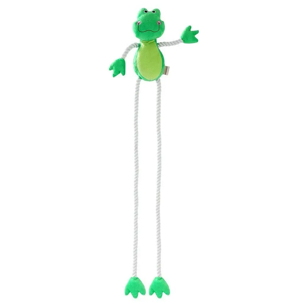 3x Paws & Claws Dog Toy 107cm Super Long Rope Leg Frog Pet Chew Bite w/ Squeaker