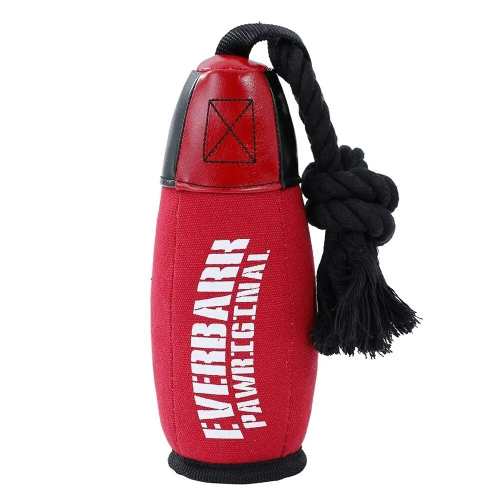 Paws & Claws 22cm Boxing Sand Bag Oxford Toy Fun Play Squeaky for Pet/Dog Red