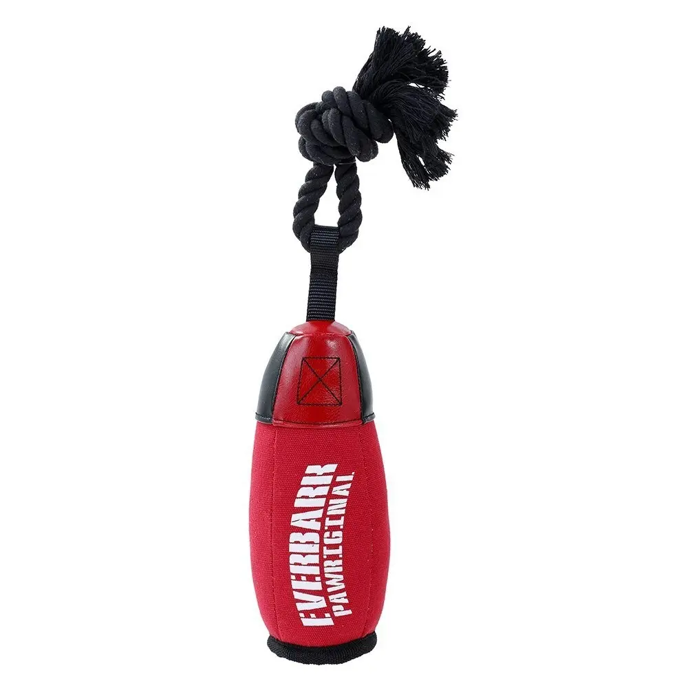 Paws & Claws 22cm Boxing Sand Bag Oxford Toy Fun Play Squeaky for Pet/Dog Red