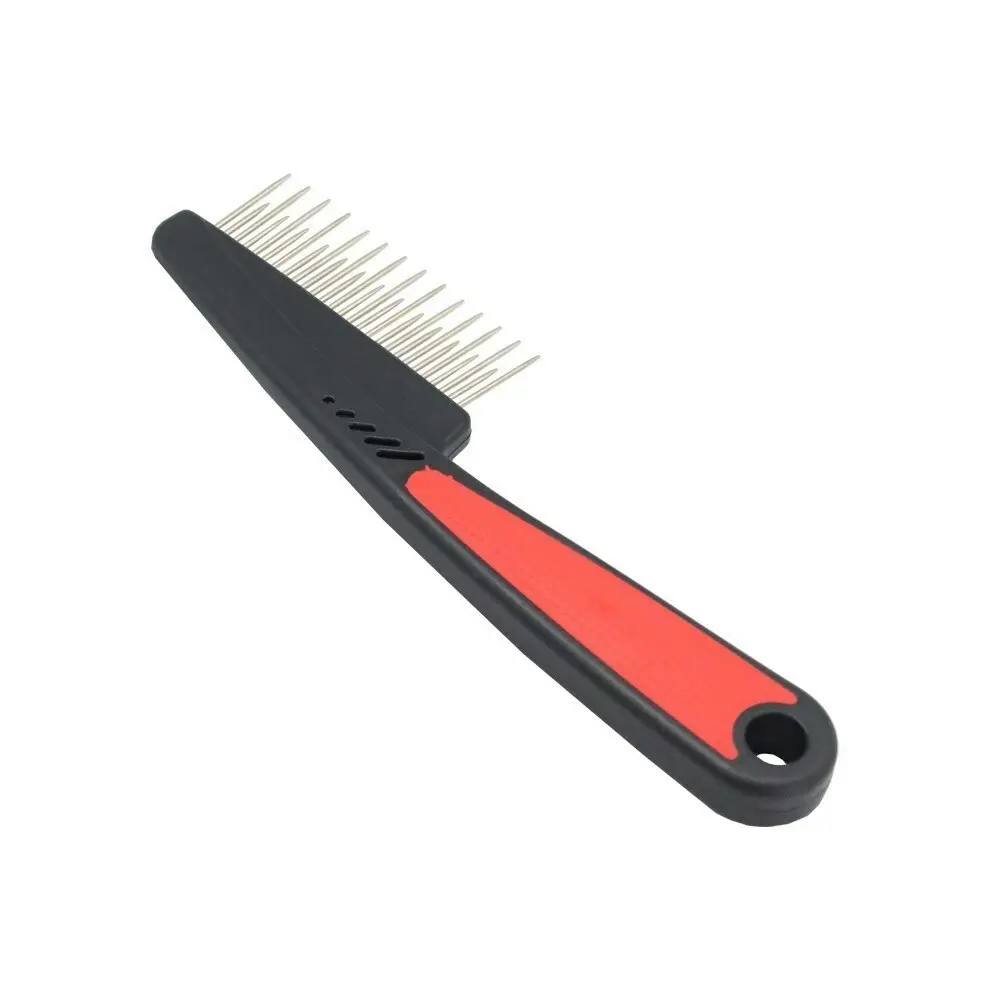 Paws & Claws 18cm Grooming Pet/Dog Comb Puppy Shedding Hair Remover Black/Red