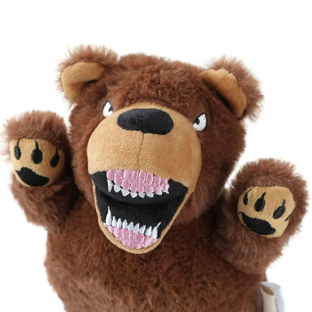 Paws & Claws 35cm Angry Animals Interactive Plush Bear Dog Toy w/ Squeaker Brown