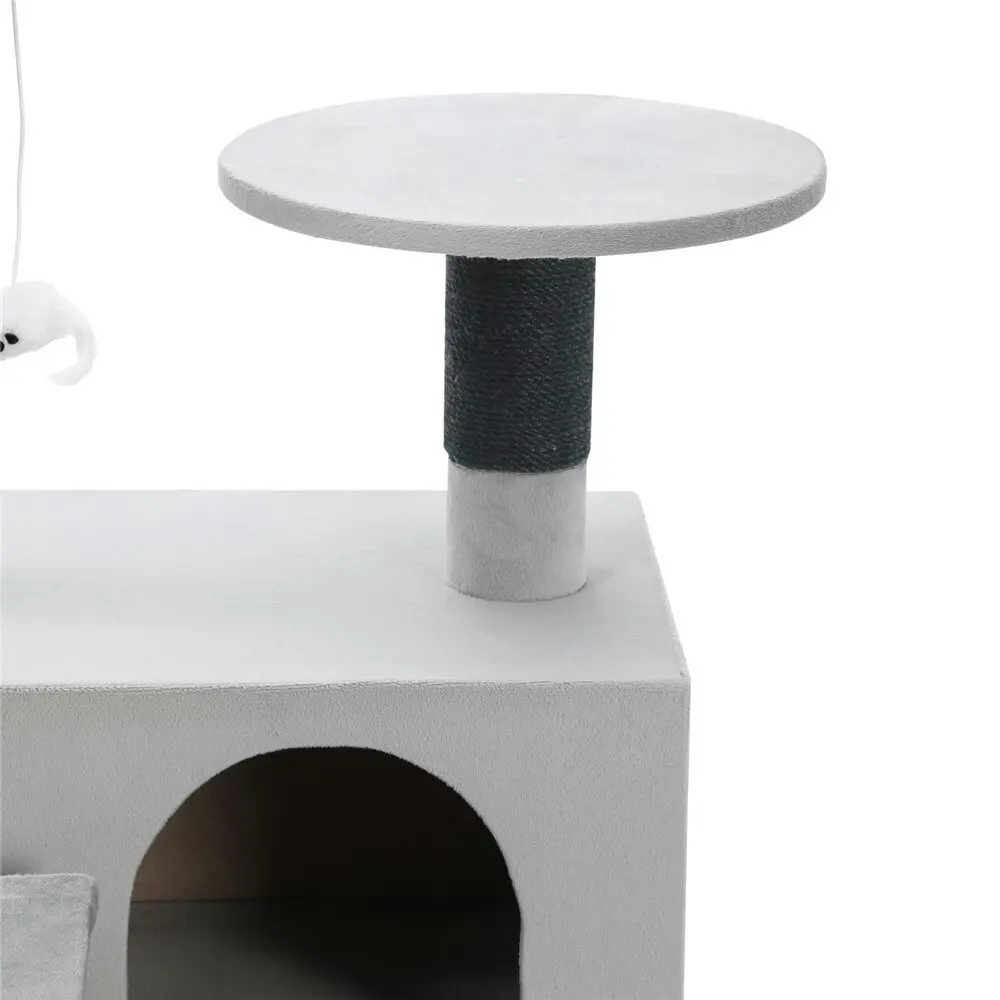 Paws & Claws Catsby 134cm Hamilton Cat House Scratch Post Tower Furniture SL/GRY