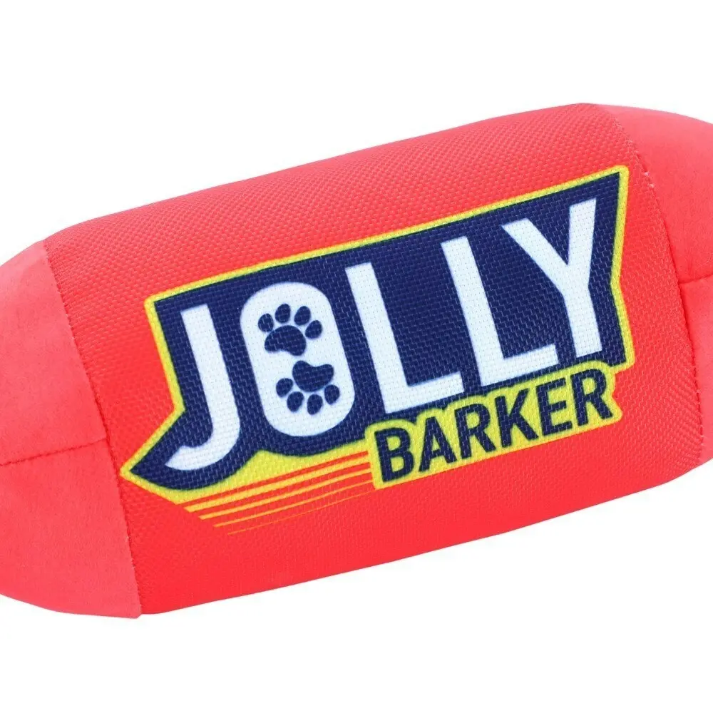 3x Paws & Claws 28cm Candy Roll Oxford Jolly Barker Interactive Dog Pet Toy Red