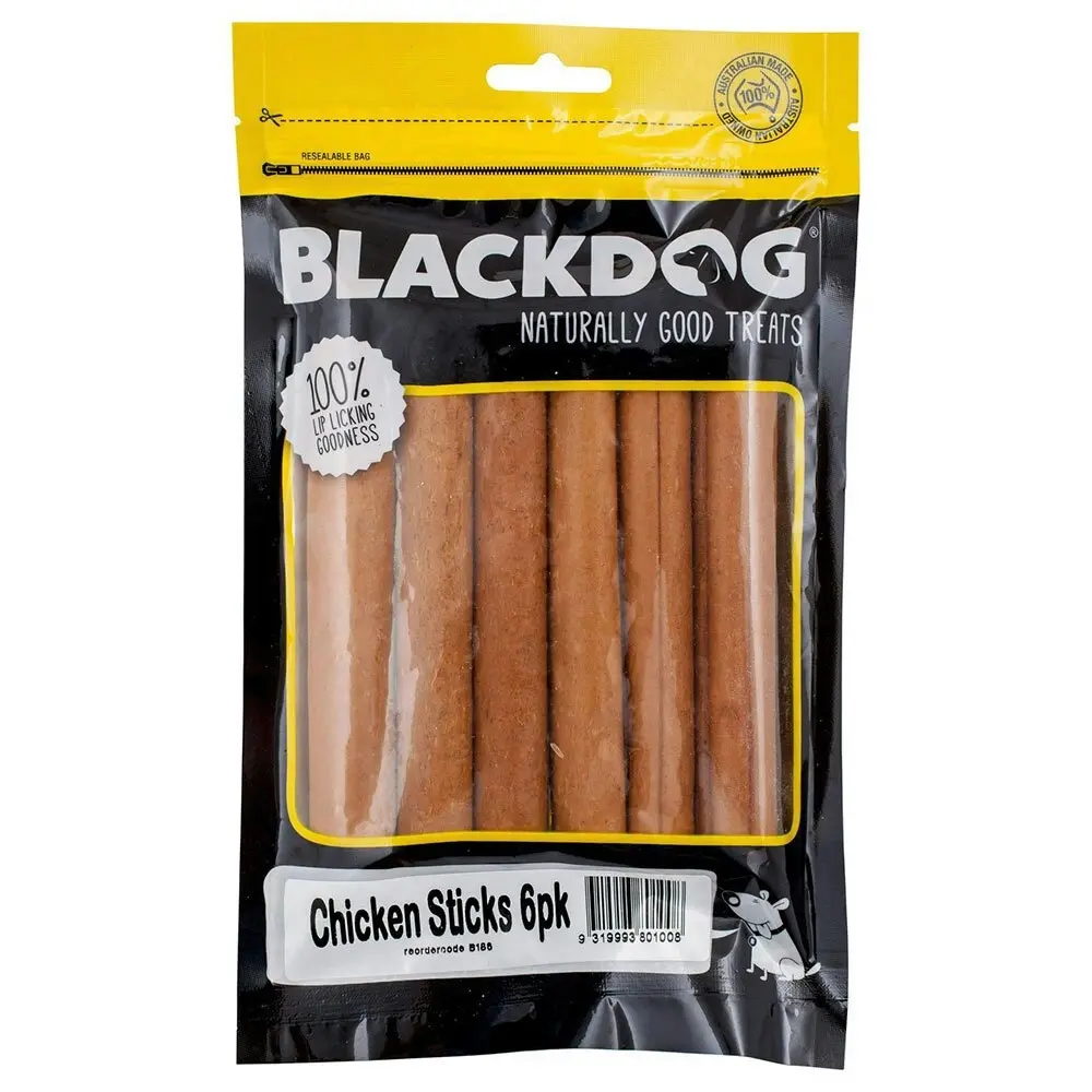 12x Blackdog Naturally Good Pet/Dog Chicken Sticks Healthy Treats/Reward/Food