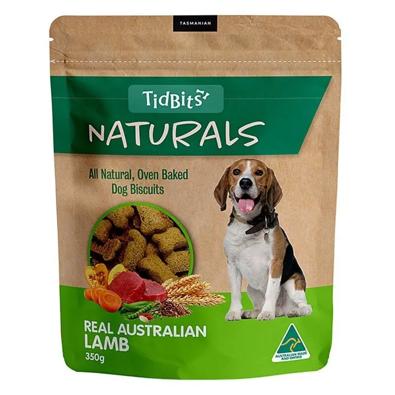 2x Tidbits 350g Naturals Dog/Pet Biscuits Treats Chew Lamb Healthy Omega-3 Meal