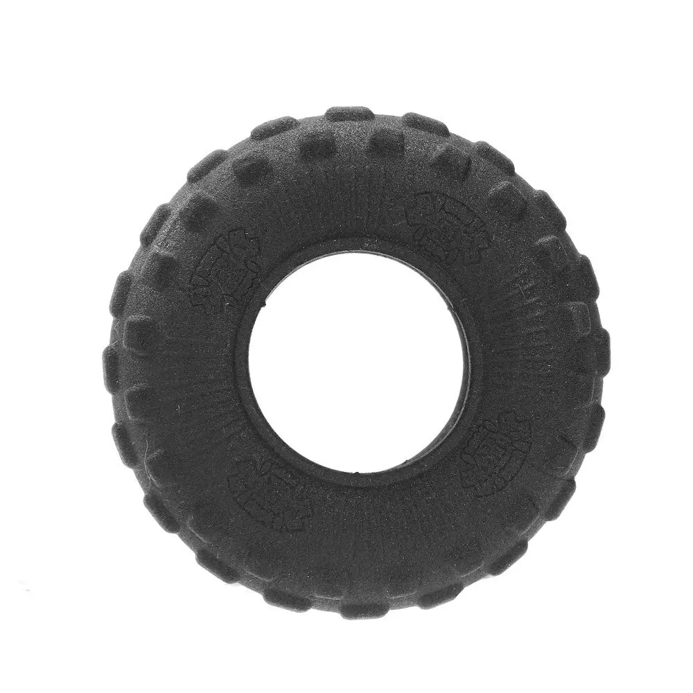 Paws & Claws All Terrain 9cm Rubber Tyre Dog Toy Pet Small Chew Teething Black